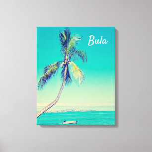 Fiji tropische  palmbomen Eiland reizen Canvas Afdruk