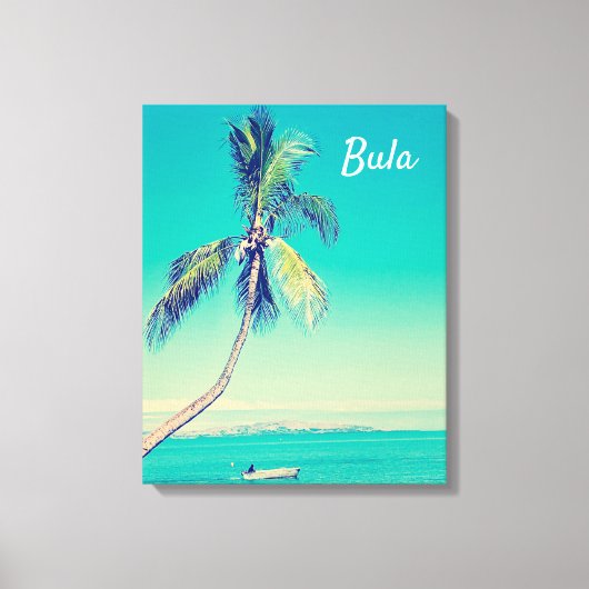 Fiji tropische  palmbomen Eiland reizen Canvas Afdruk (Voorkant)
