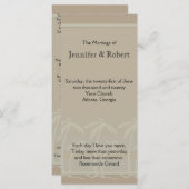 Fiji: Tropische palmbomen in Taupe-trouwprogramma Programmakaart (Voorkant / Achterkant)