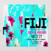 FIJI TWO-bestemmingsuitnodiging Kaart (Voorkant / Achterkant)