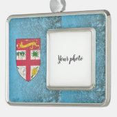 Fiji Verzilverd Omlijst Ornament (Links)
