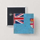 Fiji Vierkante Button 5,1 Cm (Voorkant /achterkant)