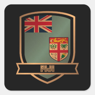 Fiji Vierkante Sticker
