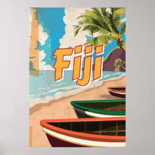 Fiji Vintage reisposter Poster