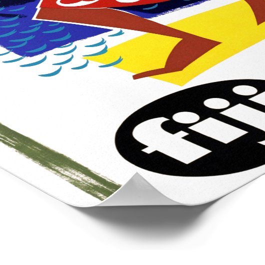 Fiji Vintage Travel Poster teruggezet (Hoek)