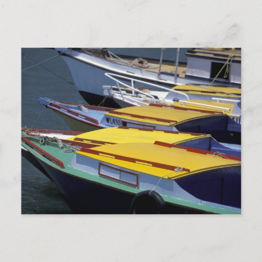 Fiji, Viti Levu, Lautoka, kleine boten in de haven Briefkaart (Voorkant)