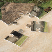 Fiji, Viti Levu, Navala, traditionele Bure-huizen Legpuzzel (Zijkant)