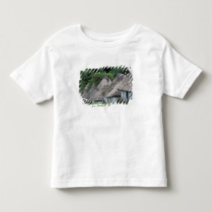 Fiji, Viti, traditionele huttenhuizen. Kinder Shirts