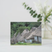 Fiji, Viti, traditionele hutwoningen. Briefkaart (Staand voorkant)