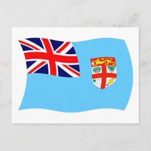 Fiji Vlag Ansichtkaart Briefkaart