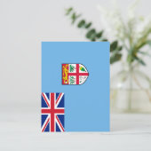 Fiji vlag briefkaart (Staand voorkant)