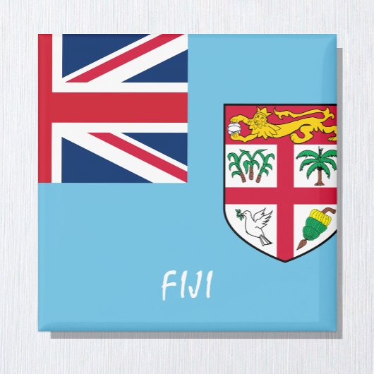 Fiji vlag en Oceania vakantie/sportfans Magneet