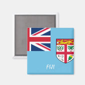 Fiji vlag en Oceania vakantie/sportfans Magneet (Voorkant / Achterkant)