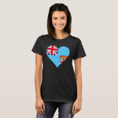 Fiji Vlag Hart Fiji Liefde Fiji T-shirt (Voorkant volledig)