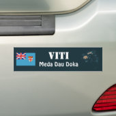 Fiji Vlag + Landkaart Bumpersticker (Op auto)