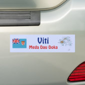 Fiji Vlag + Landkaart Bumpersticker (Op auto)