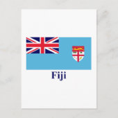 Fiji-vlag met naam briefkaart (Voorkant)