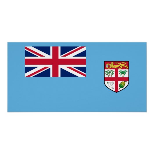 Fiji Vlag Perfect Poster (Voorkant)