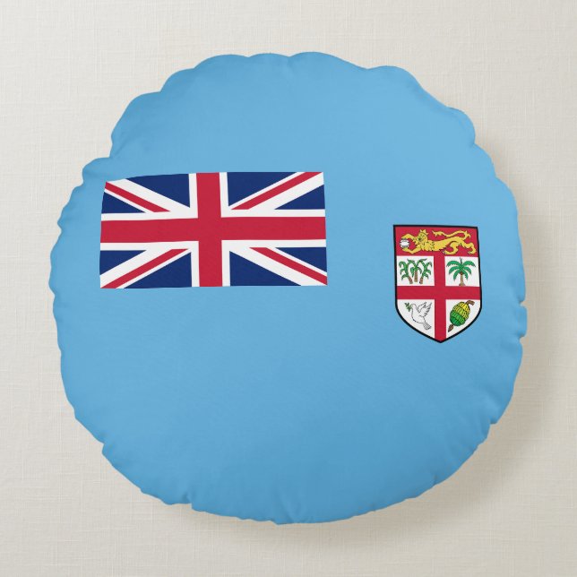 Fiji-vlag Rond Kussen (Voorkant)