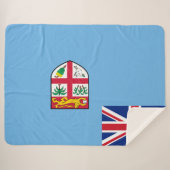 Fiji-vlag Sherpa Deken (Voorkant (horizontaal))
