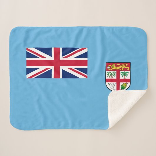 Fiji-vlag Sherpa Deken (Voorkant (horizontaal))