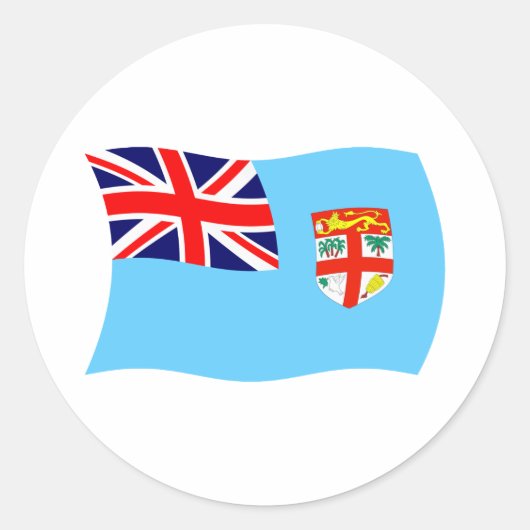 Fiji Vlag Sticker (Voorkant)