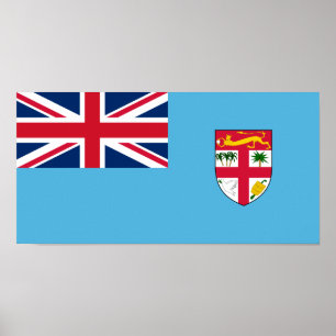 Fiji, vlag van Fiji Poster
