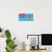 Fiji, vlag van Fiji Poster (Thuiskantoor)