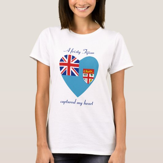 Fiji Vlag Zoete Liefde T-Shirt (Voorkant)