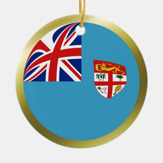 Fiji-vlagornament Keramisch Ornament (Voorkant)