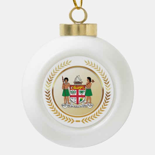 Fiji wapenstilstand keramische bal ornament (Voorkant)