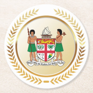 Fiji wapenstilstand ronde kartonnen onderzetter