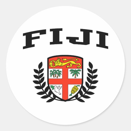 Fiji wapenstilstand ronde sticker (Voorkant)