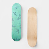 Fiji zwemt in helder blauw skateboard (Voorkant)