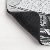 Fijiaanse dubbelkanoe uit de geschiedenis van muismat (Hoek)