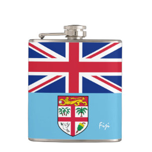 Fijian Flag & drink, reis Fiji rugby/sportfan Heupfles