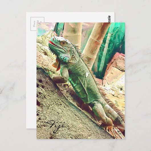 Fijian Iguana lizard reptile Briefkaart (Voorkant / Achterkant)