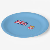 Fijische vlag (Fiji) Papieren Bordje (Gekanteld)