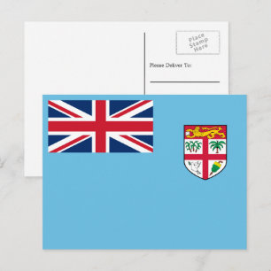 Fijische vlag, vlag van Fiji Briefkaart