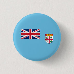 Fijische vlag, vlag van Fiji Ronde Button 3,2 Cm