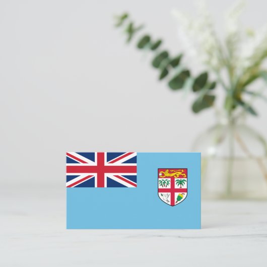 Fijische vlag, vlag van Fiji Visitekaartje (Staand voorkant)