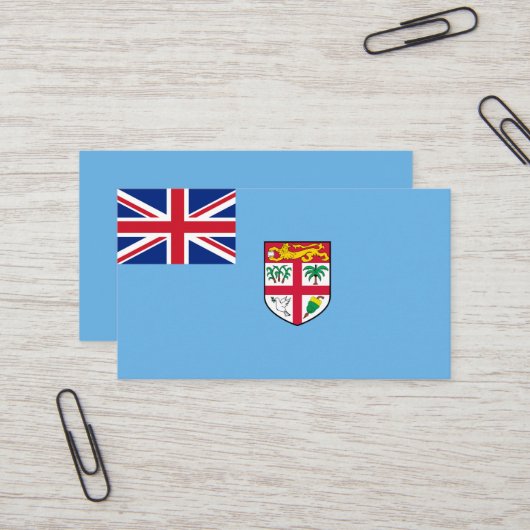 Fijivlag Visitekaartje (Voorkant / Achterkant in situ)