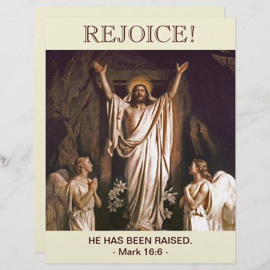 Fijn. Aangepast paaskerkbulletin (Voorkant / Achterkant)