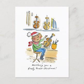 Fijn afgestemde kerst briefkaart
