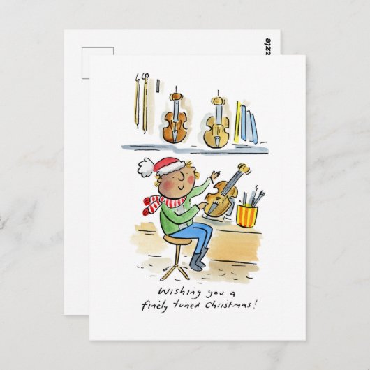 Fijn afgestemde kerst briefkaart (Voorkant / Achterkant)