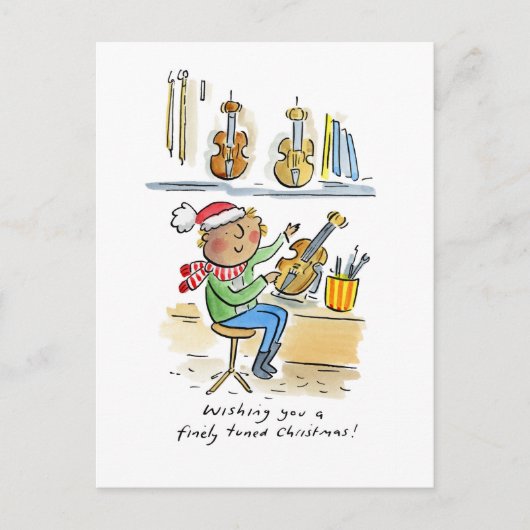 Fijn afgestemde kerst briefkaart (Voorkant)