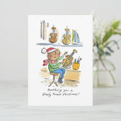 Fijn afgestemde kerst kaart (Staand voorkant)