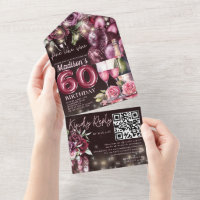 Fijn als wijn 60e verjaardag RSVP QR code