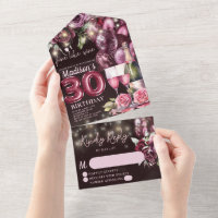 Fijn als wijn luxe 30e verjaardag RSVP