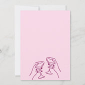 Fijn als wijn thema Hand getrokken verjaardagsfees Kaart (Achterkant)